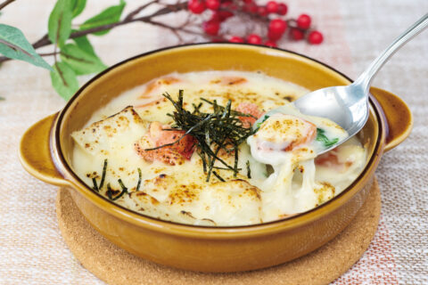 シチューのルーでかんたんお餅グラタン