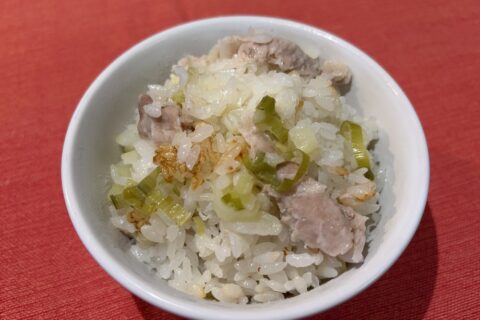 長ねぎの炊き込みご飯