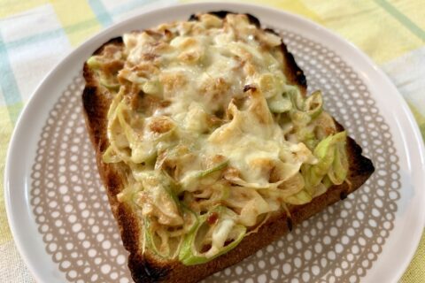 長ねぎの和風トースト