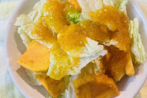 白菜柿サラダ(柿ドレッシング)