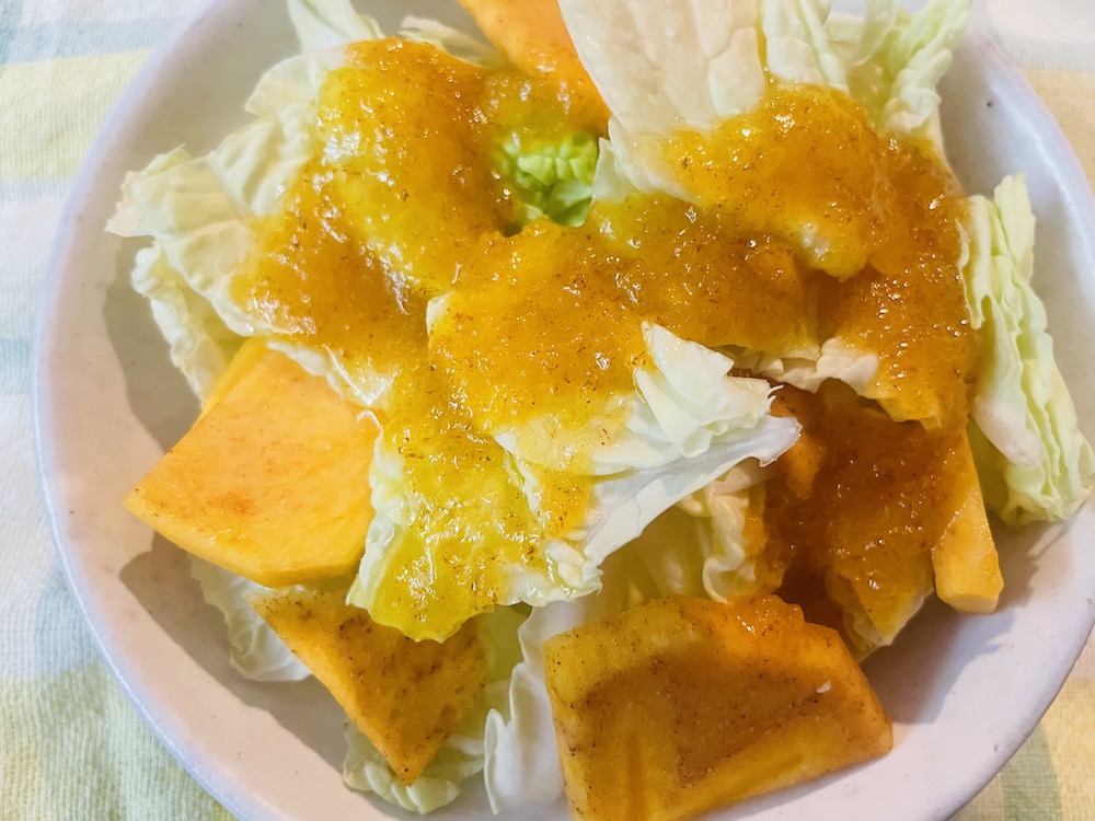 白菜柿サラダ(柿ドレッシング)